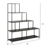 Plaukts SEAFORD 135x35xH150cm, melns AC95658 ACTONA