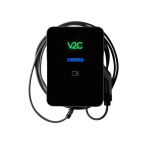 V2C Trydan Pro seinalaadija 22 kW, Type 2, 32 A, 3 faasi, 5 m kaabel, must