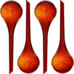Taimede kastmiskerad BIOOGROD 720933, 400 ml, merevaiguv&auml;rvi, l&auml;bipaistvad, 4 tk.
