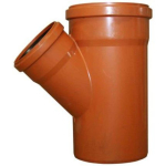 Instalplast PVC v&auml;li kanalisatsiooni kolmik 8011561, 160mm, 110mm, 45&deg;, pH 2-12, kuni +40&deg;C, pesa silikoonist tihendiga