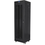 Lanberg Rack kapp 19" vabalt seisv 42U/600x600, FF01-6642-23BL, must, 251&deg; esiseina avamine, k&otilde;rgus 212.7cm