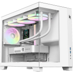 Gamemax Korpus NEX C33 WH, 1 x 3.5", 1+1 x 2.5", 5, MATX/BTF, 2 x USB 3.0, 1 x USB-C, 1 x k&otilde;rvaklapid