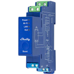 Shelly Pro Dimmer 0/1-10V PM valgustuse kontroller, ProDim0/1-10VPM, 110-240 V~, 16 A, 0-10V/1-10V, DIN paigaldus, WiFi/Bluetooth