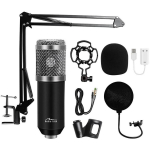 Media-Tech stuudio ja voogedastuse mikrofon MT397S, 179g, 2.4m, 150&Omega;, 14-20000Hz, reguleeritav alus, pop-filter, USB helikaart