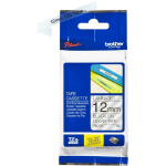 Brother laminaatlint TZe-131, TZE131, 8 m, 1,2 cm, must selge, termiline &uuml;lekandetehnoloogia, isekleepuv, veekindel