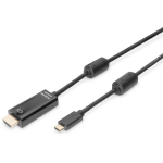 Digitus USB Type-C adapterkaabel, AK-300330-020-S, 2m, 4K/60Hz, 18GB, USB-C HDMI, must
