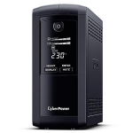 Cyberpower UPS VP700EILCD, 700VA, 390W, AVR, USB, LCD, 6xIEC, 1xUSB, 2xRJ-11/RJ-45, 1xRS-232, 4ms, 8h laadimine