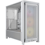 Corsair FRAME 4000D RS ARGB CC-9011297-WW, valge midi-tower korpus, ATX, 3x120mm ARGB ventilaatorid, 360mm radiaator, USB-C