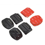 Telesin GP-BRK-004 kleepsude komplekt J-Hook kinnitusele, 2x lamedad, 2x kumerad, 2x ruudukujulised 3M, 2x &uuml;mmargused 3M