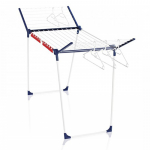 Leifheit Pegasus 200 Solid vabaltseisev kokkuvolditav pesukuivati 20 m kuivatuspind kaks v&auml;ikeste esemete hoidjat lainelised varrastega valge-sinine