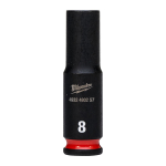 SHOCKWAVE&trade; IMPACT DUTY TRIECIENIZTURĪGAS UZGRIEŽŅU MUCIŅAS, 8 MM 1/4" IMPACT SOCKET DEEP - 1 PC, 4932480257 MILWAUKEE