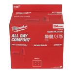 MĪKSTIE AUSU AIZBĀŽŅI, FOAM EAR PLUGS - 200 PAIRS, 4932480465 MILWAUKEE