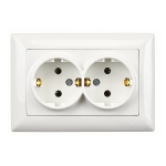 Visage Kontaktligzda ar sazemējumu, z/a 2 vietas, balts, 01281100-100150, G&Uuml;NSAN