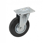 Riteņu ratiņu rotējo&scaron;ais ritenis ar gumijas protektoru 100mm, 360&deg; rotācija, 60kg slodze, AW23312, AWTOOLS