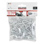 Noad 4,8x16mm - 100 tk KREATOR KRTH62706, Kogus: 100 #, Pea kuju: kumer, Maksimaalne paksus: 12 mm, Diameeter: 4,8 mm