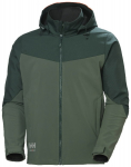 Softshell jakk Oxford, kapuutsiga, roheline/tumedalt roheline, S, Helly Hansen, 74290_474-S, 100% pol&uuml;amiid - 385 g/m&sup2;, 100% pol&uuml;ester - 325 g/m&sup2;