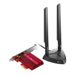 AXE5400 Wi-Fi 6E Bluetooth 5.3 PCIe adapter, TP-Link, Archer TXE75E, 2&times; k&otilde;rge kasu tri-band antennid, 11ax: kuni 2402 Mbps
