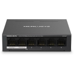 Mercusys lauakommutator MS106LP, 6 porti, 10/100 Mbps, 4 PoE+ porti, 40 W, hallatav kommutator, must