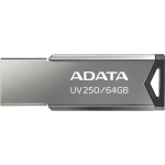 Adata USB m&auml;lupulk AUV250-64G-RBK, 64 GB, h&otilde;bedane, 1 pakis, &uuml;hilduv Windows, Mac, Linux