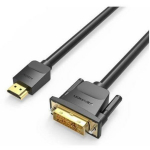 Vention HDMI DVI kaabel ABFBJ, 5m, must, 4K HD, h&auml;irete vastu, kahepoolne, viivitusteta