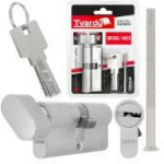 Tvardy Luku silinder koos nupuga T01405, 30/40G mm, alumiinium, messing, 3 v&otilde;tit, 50000 ts&uuml;klit, kinnituskruvi kaasas