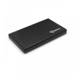 Sbox HDD/SSD korpus HDC-2562B, 2.5", 1, SATA, 9.5mm, 2TB, USB 3.2, alumiinium, must, LED indikaatorid, Plug and Play