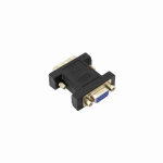 Sbox DVI M-VGA F 15pin AD.DVI-VGA, 24+5 kontaktid DVI, 15 kontaktid VGA, kullatud &uuml;hendused, must v&auml;rv