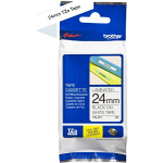 Brother liimiteip TZE251, 8 m, 2.4 cm, must valgel, TZe, 1 kassett