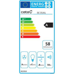 CATA &Otilde;hupuhasti GC DUAL A 45 XGBK, 45cm, 820m&sup3;/h, A klass, puutetundlik juhtimine, LED, must klaas
