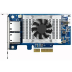 Qnap QXG-10G2T v&otilde;rgukaart, PCIe 3.0, 2xRJ-45, 10/100/1000/10000Mbps, Intel X710, SR-IOV, iSCSI