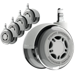 LiberNovo LNA-10 rattad, 5 tk, 7,5 cm, 318 kg, 11x22 mm, hallid, vaiksed, ilma t&ouml;&ouml;riistadeta