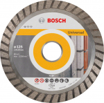 Dimanta grie&scaron;. disks * UNIVERSAL 125mm;22,23mm, Mazām leņķa slīpma&scaron;īnām DIMANTA GRIEZĒJDISKS STANDARD FOR UNIVERSAL TURBO, 2608602394, BOSCH
