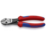 Augstas veiktspējas diagonālie griezēji, Knipex, 73 72 180 BK, melni, ar polētu galvu, 180 mm, 304 g, ar daudzkomponentu rokturiem.