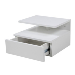 Naktsskapītis ASHLAN 35x32xH22,5cm, balts AC50671 Allit