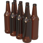 500 ml &otilde;llepudel 8 tk. BROWIN 631431, 500 ml, 6.72x6.72x26 cm, pruun klaas