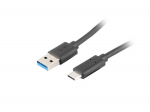 Kaabel USB-C kuni USB-A 3.1 CA-USBO-31CU-0018-BK USB Type-C &ndash; USB Type-A 1.8 m 3.1 Must Lanberg