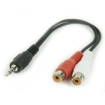 Gembird helikaabel 3.5mm kuni 2RCA CCA-406 0.2 m