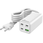 Mediarange laadija MRMA124 100W, 1.5m toitekaabel, 3 USB-C, 1 USB-A, kiire laadimine, valge