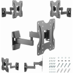 Gembird seinakinnitus WM-42ST-01, toetab 23-42'' televiisoreid, VESA 100 x 100-200 x 200 mm, 20 kg, 180&deg; p&ouml;&ouml;ramine, 13&deg; kallutus