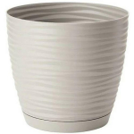 Form Plastic Lillepott 4347509, &Oslash; 11 cm, 9 cm, 1.65 l, hall, koos alusega, siseruumide taimed