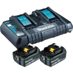 Makita Energiatootmise komplekt 18V 6Ah 199484-8, 2x aku BL1860B, 1x laadija DC18RD, 18V, 6.0Ah