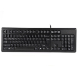 A4Tech Klaviatuur KR-92 USB A4TKLA46007, 1.5m, must, membraan, USB, QWERTY, multimeedia klahvid, eraldi numbriklaviatuur