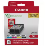 Canon Multipack CLI-581XL BK/C/M/Y Foto V&auml;&auml;rtus 2052C006, 8.3ml, 199, 225, 520, 170, 50 lehte