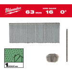 APDARES NAGLAS, 16 GABARĪTS, 0&deg;, PLĀNĀ APDARES GALVIŅA, 16G / 0&deg; / 63MM / G / SC1 - 2.500 PC, 4932498317 MILWAUKEE