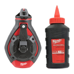 TREKNAS LĪNIJAS KRĪTA SPOLE, BOLD LINE CHALK REEL & RED CHALK REFILL, 4932498391 MILWAUKEE