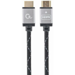 Gembird HDMI-HDMI kaabel 2M CCB-HDMIL-2M, 4K UHD, 60 Hz, kuldne pistik, 3D, nailonkatte