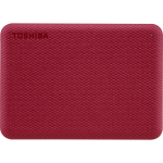 Toshiba K&otilde;vaketas Canvio Advance HDTCA20ER3AA, 2000 GB, 2.5", USB 3.2 Gen1, punane, parooli autentimine, automaatne varundamine