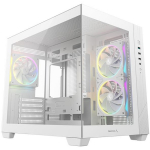Deepcool Korpus CG330 3F WH, R-CG330-WHNGM3-G, 1+1 x 3.5", 2+2 x 2.5", 5, 1 x USB 3.0, 2 x USB 2.0, ARGB ventilaatorid