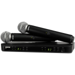 Shure BLX288E/SM58-H8E juhtmevaba s&uuml;steem MODEL 010-04-761, 100m, 2xAA, 14h, 12 kanalit, UHF, 518-542MHz, 2xXLR, 2x6.35mm