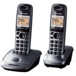Panasonic KX-TG2512 DECT telefon, KX-TG2512, 1,4 tolli, 50 numbrit, 18h k&otilde;neaeg, 170h ooteaeg, 2 k&auml;esidet